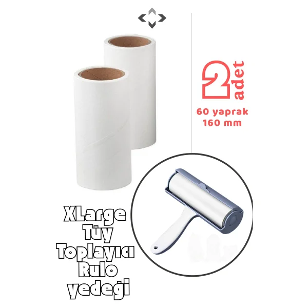 Liground 2+1 Xlarge Tüy Toplayıcı Rulo Ve 2x Yedek Büyük Boy Evcil Hayvan Tüy Toplayıcı Kedi Köpek Tüy Topla - Görsel 4