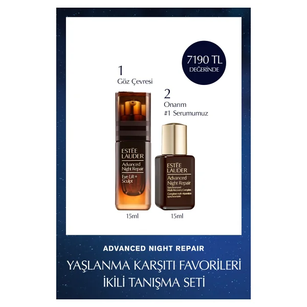 Estee Lauder Advanced Night Repair Yaşlanma Karşıtı Favoriler İkili Set - Eye Lift+Sculpt 15ml + Serum 15ml - Görsel 2