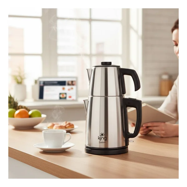 King Tealuxe Kcm334 Çelik Çay Makinesi - Görsel 2