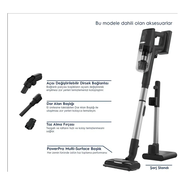 Electrolux 800 Cordless Cleaner Ep81ub25gg Şarjlı Dikey Süpürge - Görsel 8