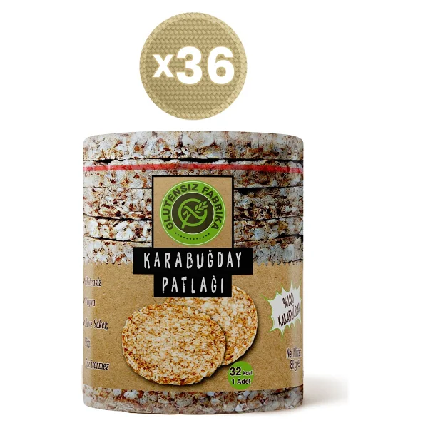 Glutensiz Fabrika Karabuğday Patlağı 36'lı Paket Avantajlı Gıda Paketi Glutensiz Ürün Vegan - 3,2 Kg - Görsel 6