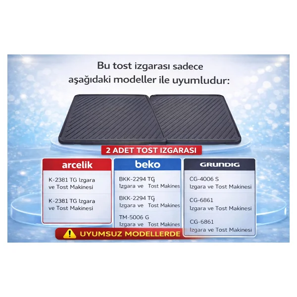 Arçelik Tm 6006 G Tost Makinesi Izgarası - Görsel 4