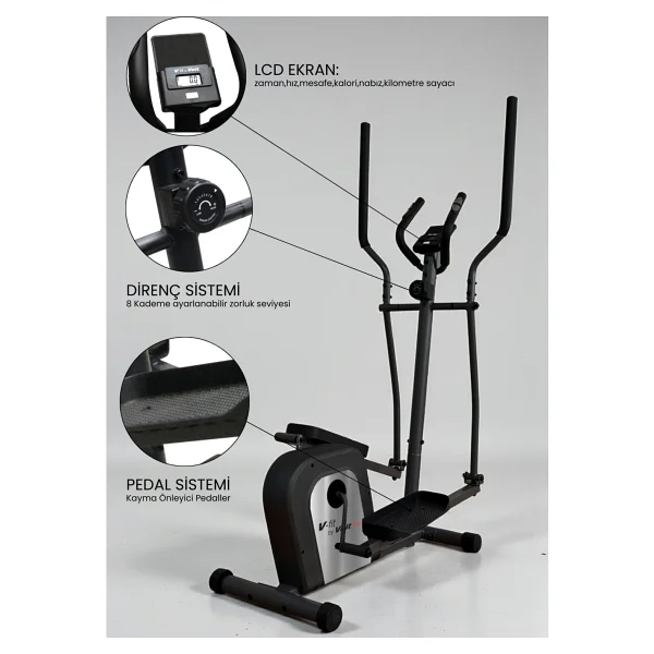 V-Fit Rio Manyetik Eliptik Bisiklet - Görsel 3
