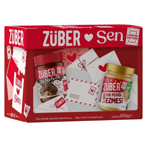 Züber Limited Edition Özel Paket (Nutzilla Kakaolu Fındık Kreması + %100 Yer Fıstığı Ezmesi) - Görsel 5