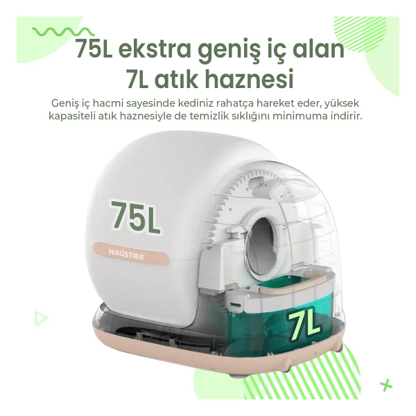Haustier Cb001 Akıllı Otomatik Kedi Tuvaleti - Görsel 6