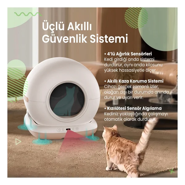 Haustier Cb001 Akıllı Otomatik Kedi Tuvaleti - Görsel 8