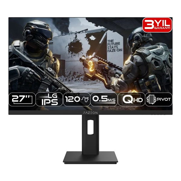 Fazeon X27f120qp 27" 0.5 Ms 2k Pivot Ips 120 Hz Oyuncu Monitörü - Görsel 5