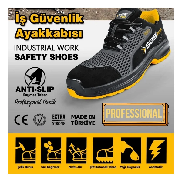 Sgs İş Ayakkabısı Flexo S1 No:42 Sgs3042 - Görsel 2