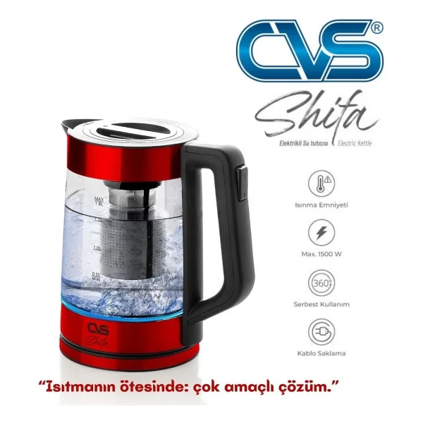 Cvs Shifa Dn 2346 1500 W Cam Kettle - Görsel 3