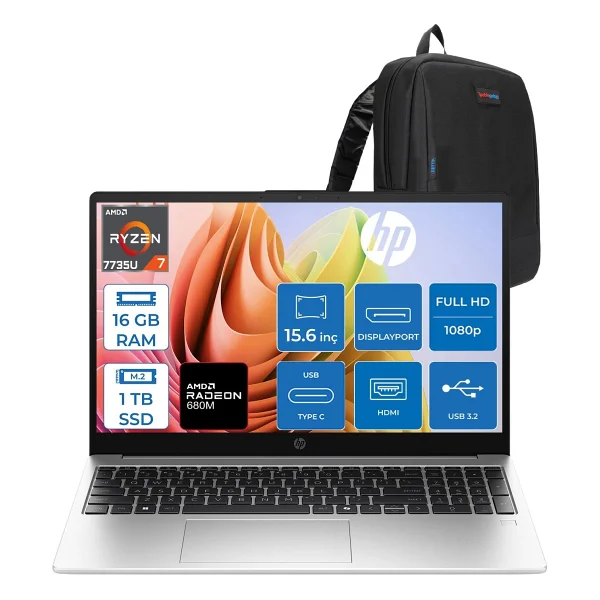 Hp 255r G10 D30m1et Ryzen 7 7735u 16 GB 4 TB SSD Radeon 680m 15.6" Full HD Notebook - Görsel 8