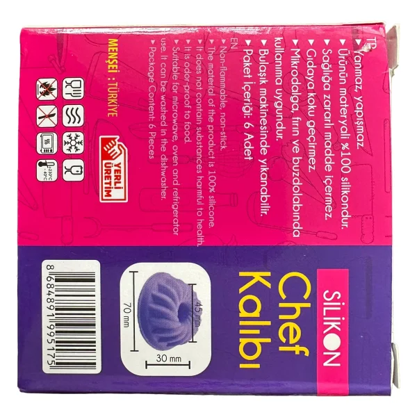 Dolphin Muffin Kare Kağıt Kraft Desenli Sarı Kek Kalıbı Kapsülü Kabı - 50 Adetlik 1 Paket - Görsel 3