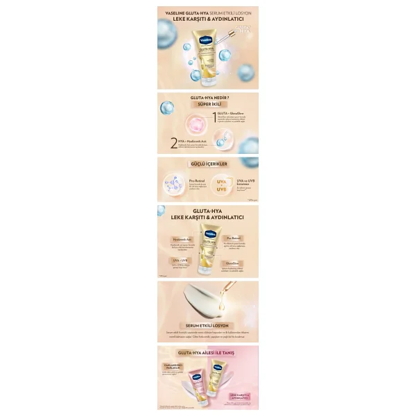 Vaseline Gluta Hya Serum Etkili Leke Karşıtı Losyon 200 Ml Canlandırıcı Etki İle Unisex Kullanıma Uygun - Görsel 10