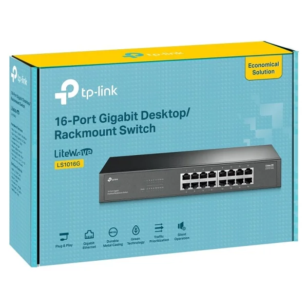 Tp-Link Ls1016g 16 Port 10/100/1000 Mbps Gigabit Switch - Görsel 6