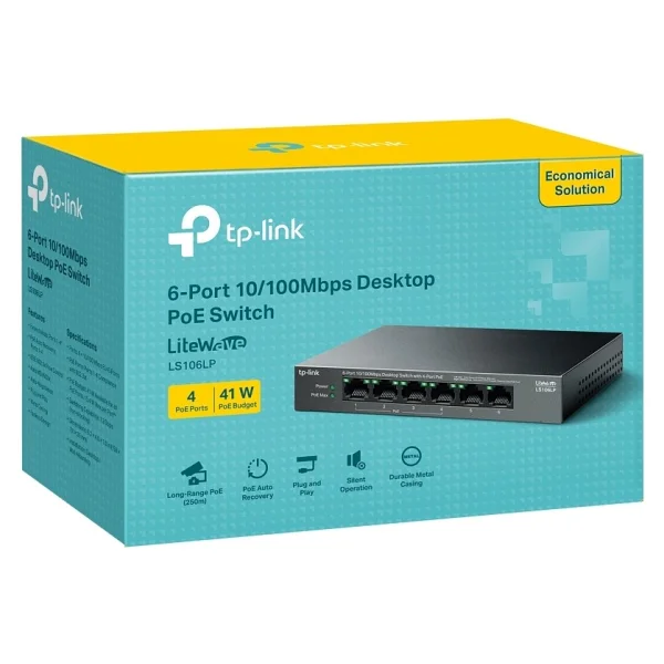 Tp-Link Ls106lp 6 Port Poe Switch - Görsel 6