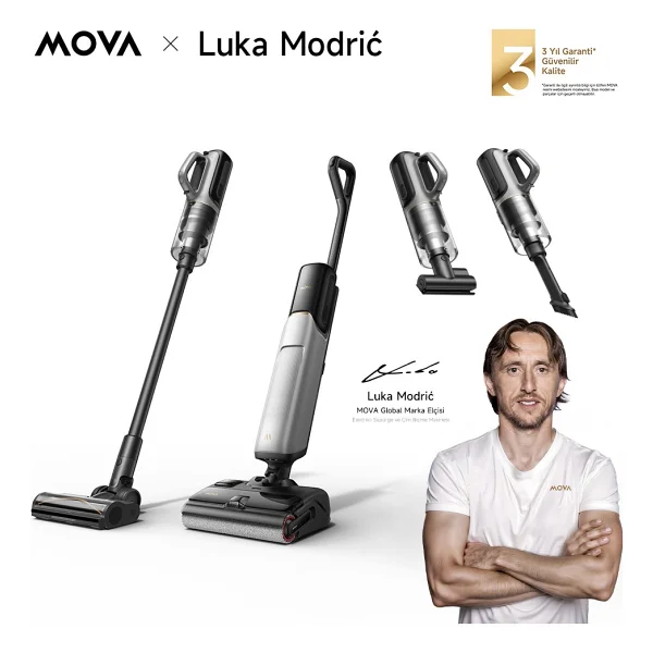 Mova X4 Mix Islak Kuru Şarjlı Dikey Süpürge - Görsel 10