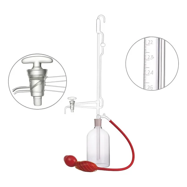 Otomatik Büret 100 Ml Cam Musluklu - Görsel 2