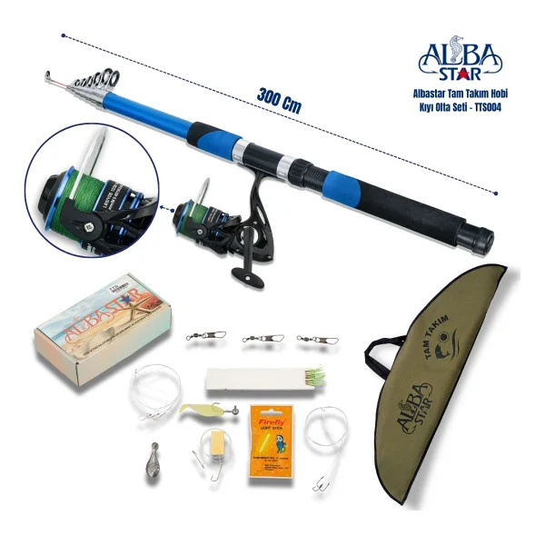Alba Star Tts004 Tam Takım Hobi Kıyı Olta Seti - Görsel 4