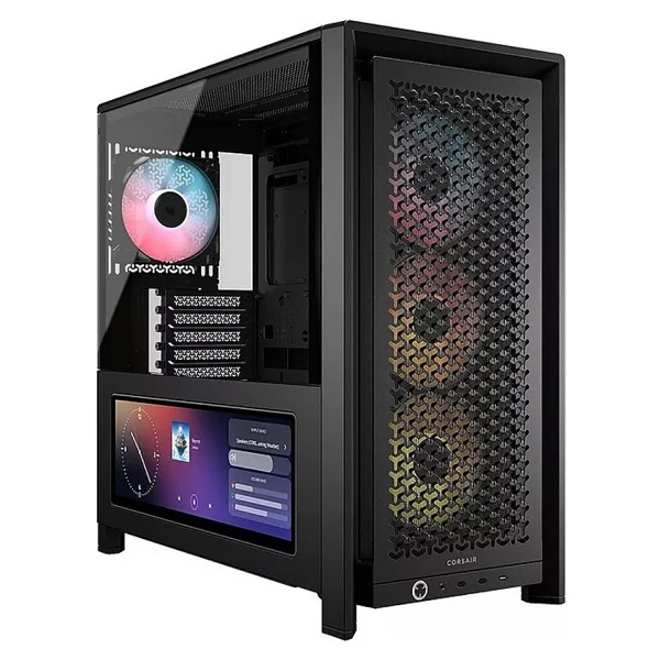 Corsair Frame 4000d Lcd Rs Cc-9011326-Ww Argb Fanlı Siyah E-Atx Oyuncu Kasası - Görsel 6