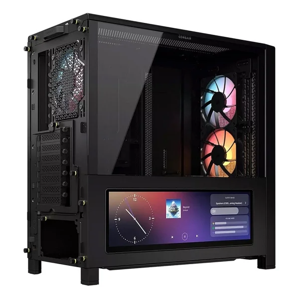 Corsair Frame 4000d Lcd Rs Cc-9011326-Ww Argb Fanlı Siyah E-Atx Oyuncu Kasası - Görsel 3
