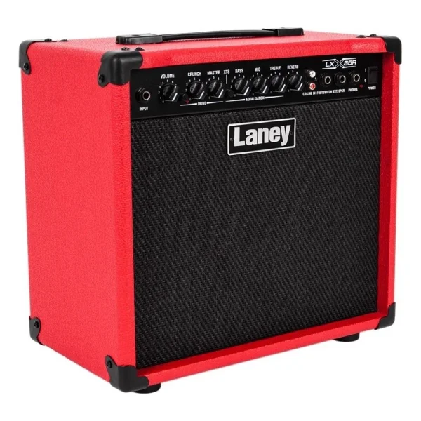 Laney Lx35r-Red Elektro Gitar Amfisi (Kırmızı) 35w Güç Reverb Efekti Retro Kırmızı Kaplama - Görsel 2