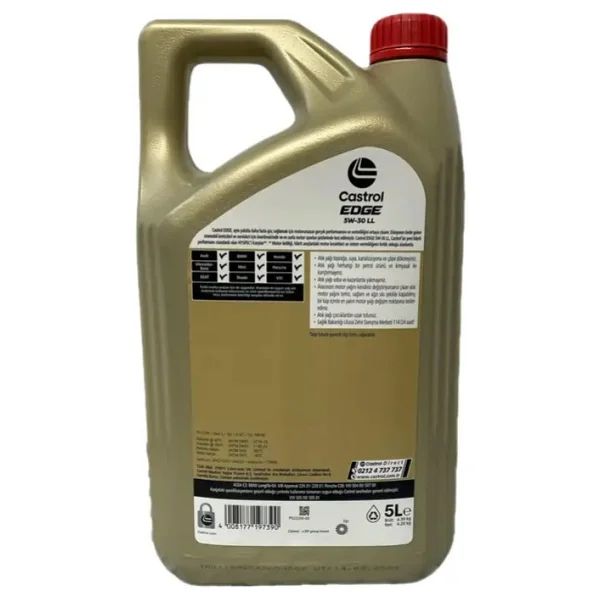 Castrol Edge 5w-30 Ll 5 Lt Motor Yağı - 2026 - Görsel 3