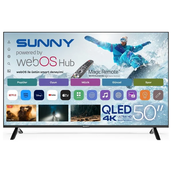 Sunny Sn50qmn252 4K Ultra HD 50" 127 Ekran Uydu Alıcılı Webos Smart QLED TV - Görsel 9