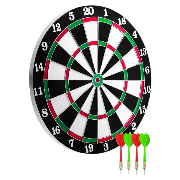 Kaliteli Ahşap Dart Tahtası 12 Inç 4 Adet Metal Iğne Uçlu Ok - Lisinya - Görsel 3