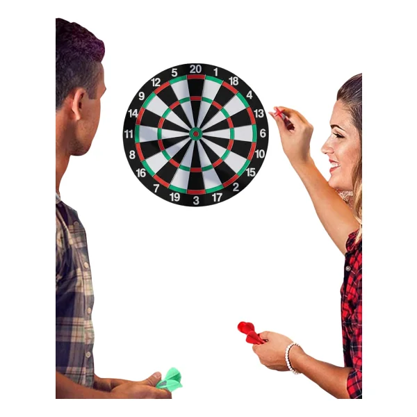 Kaliteli Ahşap Dart Tahtası 12 Inç 4 Adet Metal Iğne Uçlu Ok - Lisinya - Görsel 5