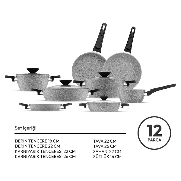 Emsan Fortis 12 Parça Tencere Seti - Görsel 5