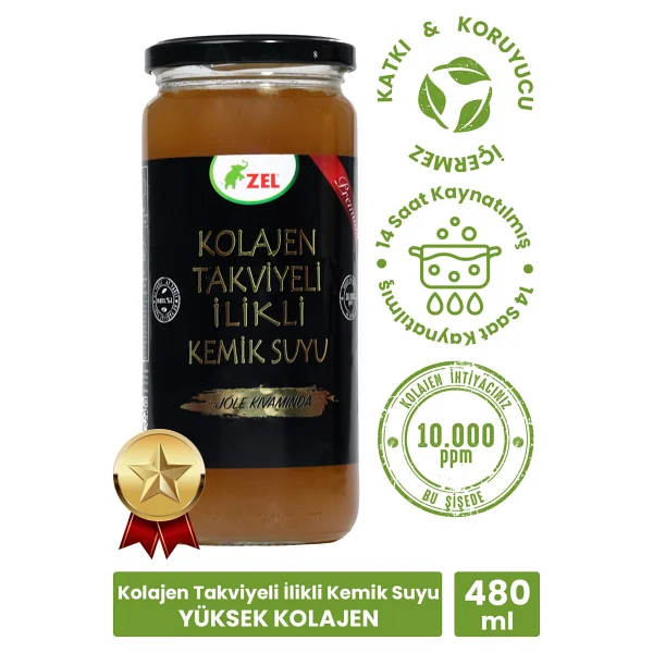 Zel Premium Jöle Kıvamında İlikli Kemik Suyu 480 Ml - Görsel 7