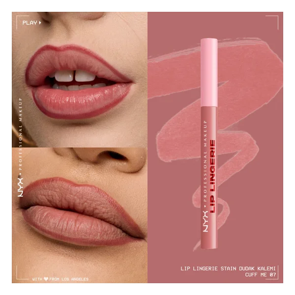 Nyx Professional Makeup Lip Lingerie Stain 07 Cuff Me Dudak Kalemi - Görsel 3