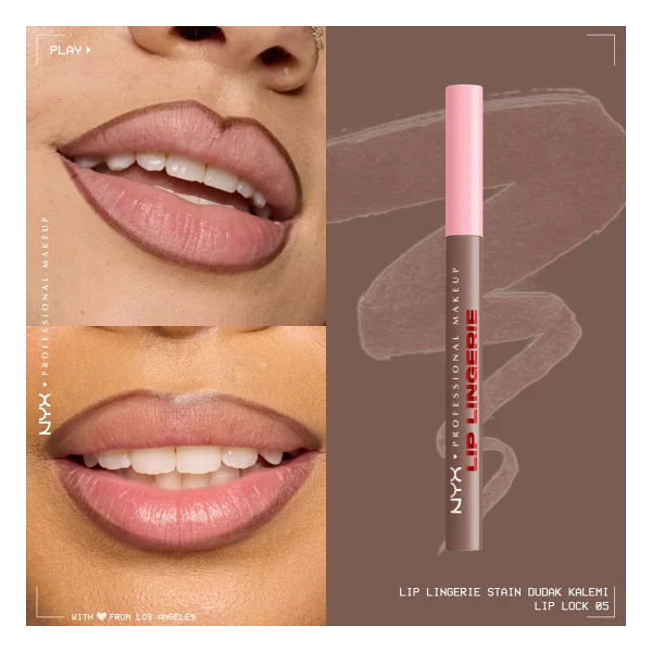 Nyx Professional Makeup Lip Lingerie Stain 05 Lip Lock Dudak Kalemi - Görsel 3