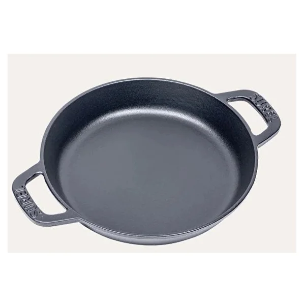 Sürel Yuvarlak Düz Sahan Mat Siyah 18 Cm - Görsel 3