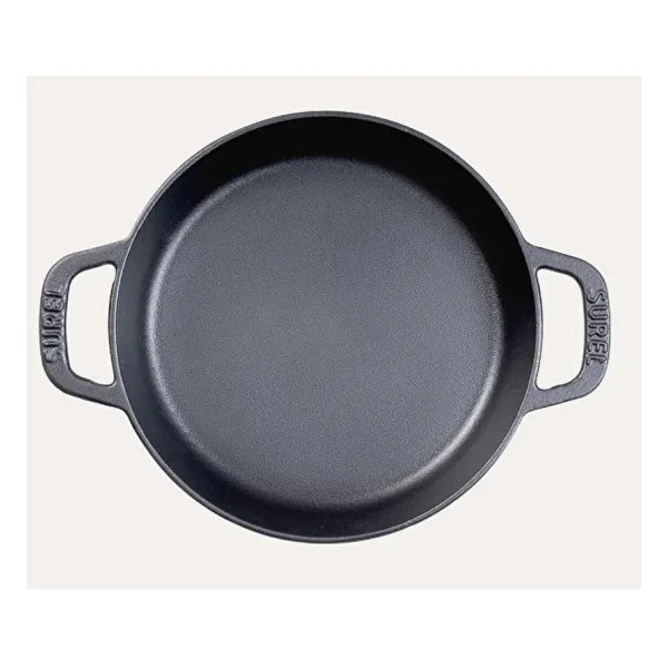 Sürel Yuvarlak Düz Sahan Mat Siyah 18 Cm - Görsel 4