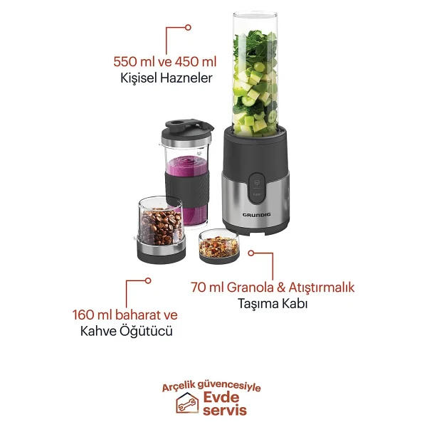 Grundig Kb 7408 300 W Sürahi Blender - Görsel 2