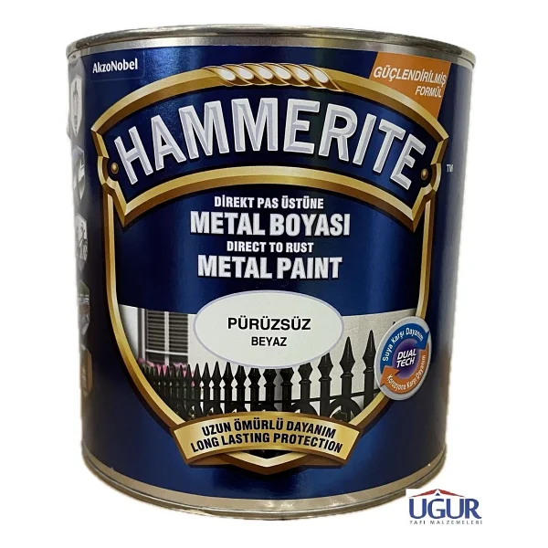 Hammerite Pürüzsüz Boya 3 Kg Gümüş - Görsel 3