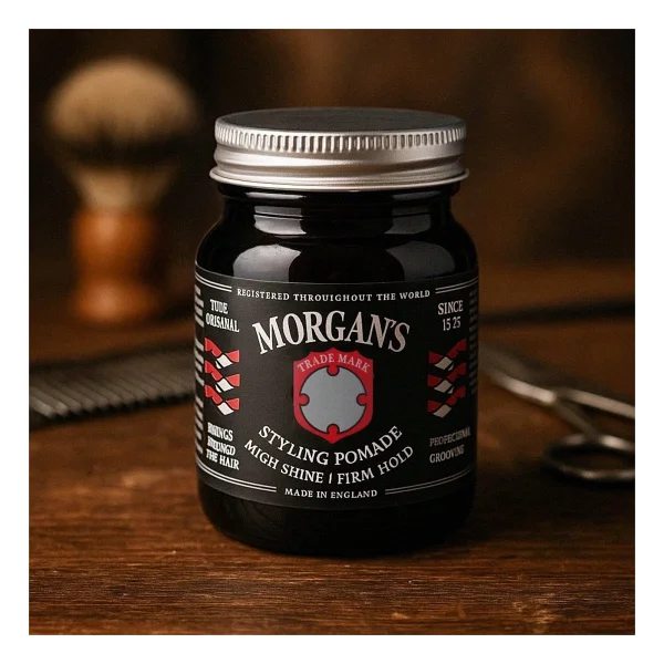 Morgan's Pomade High Shine Firm Hold Pomade Sert Tutuş, Parlaklık Veren Saç Şekillendirici Pomad 100gr - Görsel 6