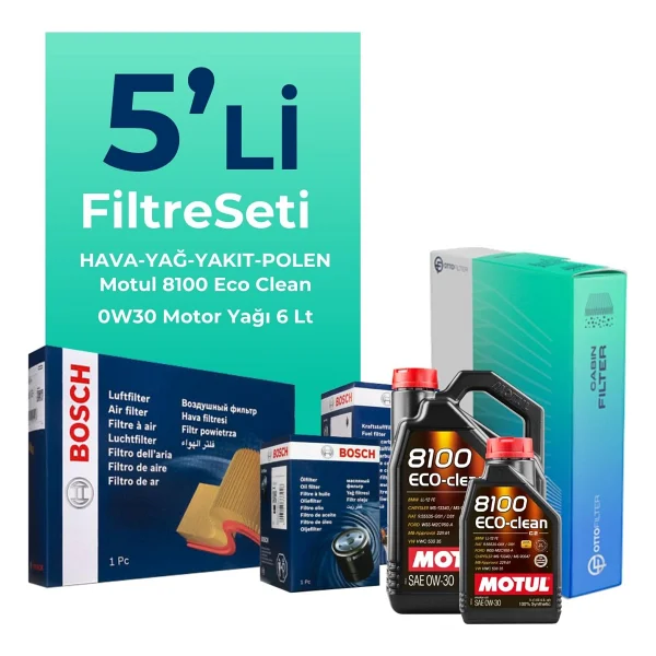 Bosch Audi A6 40 Tdi Filtre Bakım Seti Motul Motor Yağlı (2019-2024) 5 Li - Görsel 2