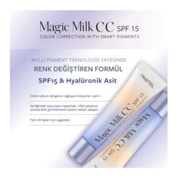 Pastel Magic Milk Spf 15 52 Ivory 30 Ml Cc Krem - Görsel 6