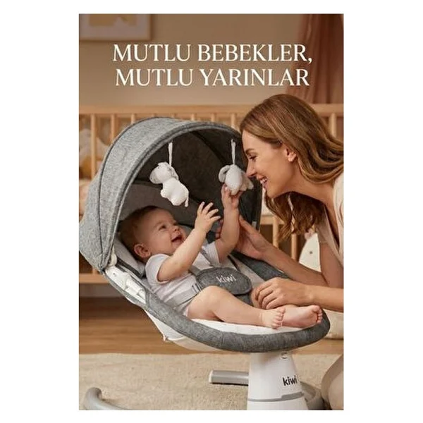 Kiwi Dollyplus 2in1 Otomatik Sallanan Kademe Ayarlı Beşik Ve Anakucağı - Görsel 2