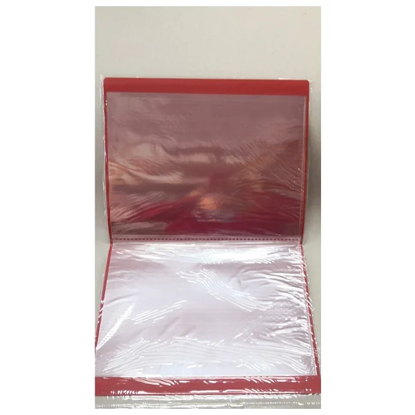 Abka Kırmızı 40lı Sunum Dosyası Plastik Kapaklı Şeffaf Yapraklı - Görsel 2