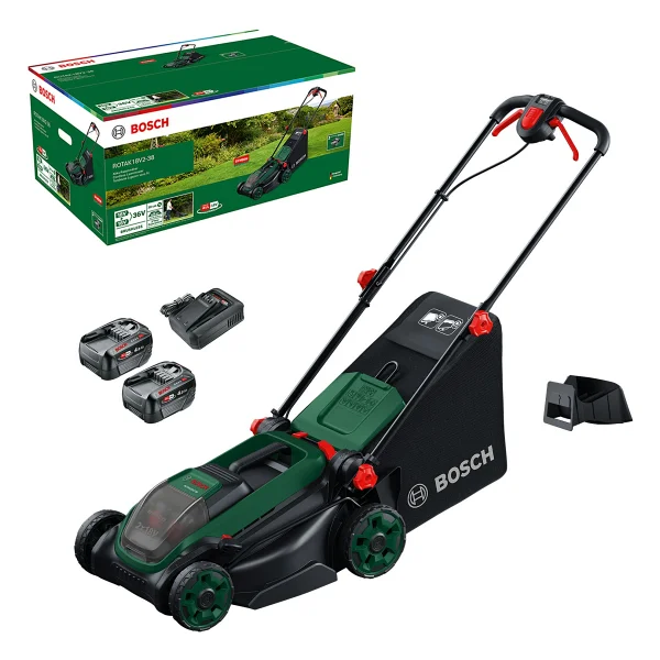 Bosch Rotak 18V2-38 Çift Akülü 4 Ah Çim Biçme Makinesi - Görsel 6