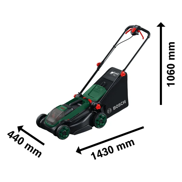 Bosch Rotak 18V2-38 Çift Akülü 4 Ah Çim Biçme Makinesi - Görsel 2