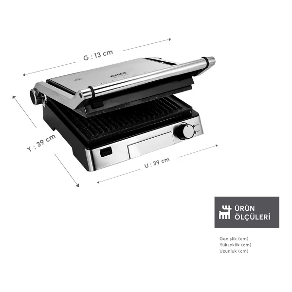 Karaca Biogranit Inox 2000 W Tost Makinesi - Görsel 3