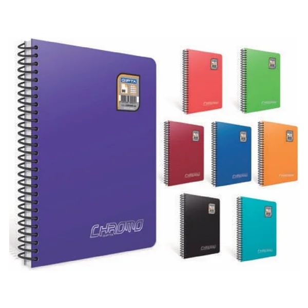 Gıpta Chromo Spiralli A4 80 Yaprak Kareli Defter - Görsel 2