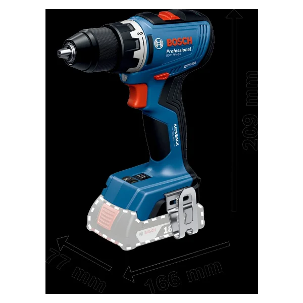 Bosch Gsr 18v-65 Çift Akülü 5 Ah Vidalama Makinesi - Görsel 2