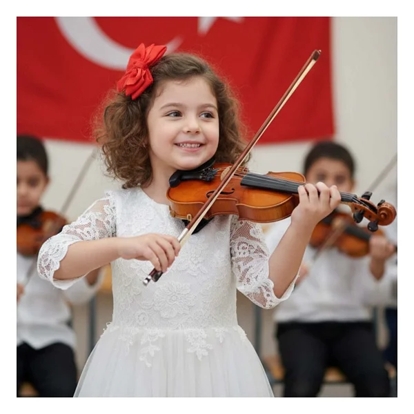 Midex Lma-544tys 1/2 Profesyonel Keman 2/4 Çocuk Kemanı 7-10 Yaş (Yastık Susturucu Yedek Tel Çanta) - Görsel 3