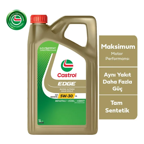 Castrol Edge 5w-30 Tam Sentetik Motor Yağı 5 Litre Maksimum Performans Sağlar - Görsel 6