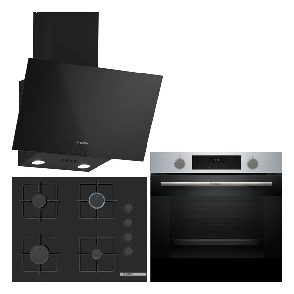 Bosch Siyah 3 Lü Ankastre Set 398 ( Hua717br0t - Pop7c6p30o - Dwk63pj60t(61t) ) 67cm Ocak - Buhar Destekli - Görsel 7