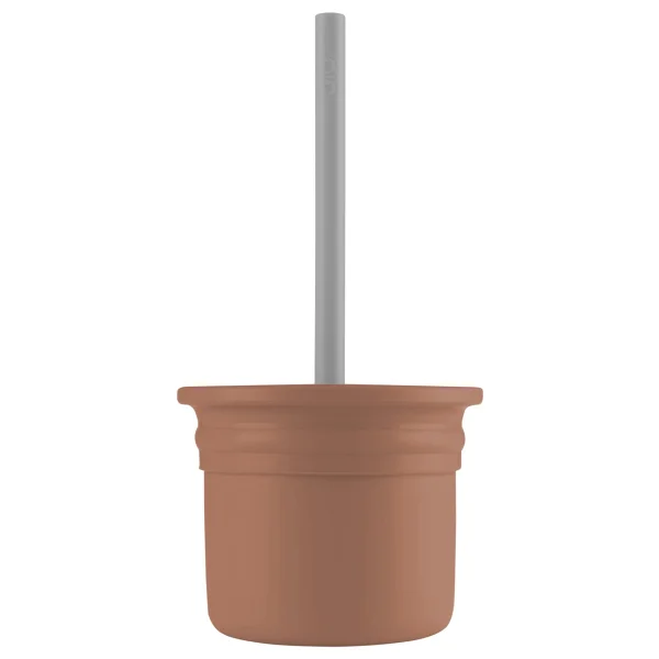 Oioi Ham Hüp Silikon Pipetli Bardak 6+ Ay Woody Brown - Powder Grey - Kahverengi - Görsel 3